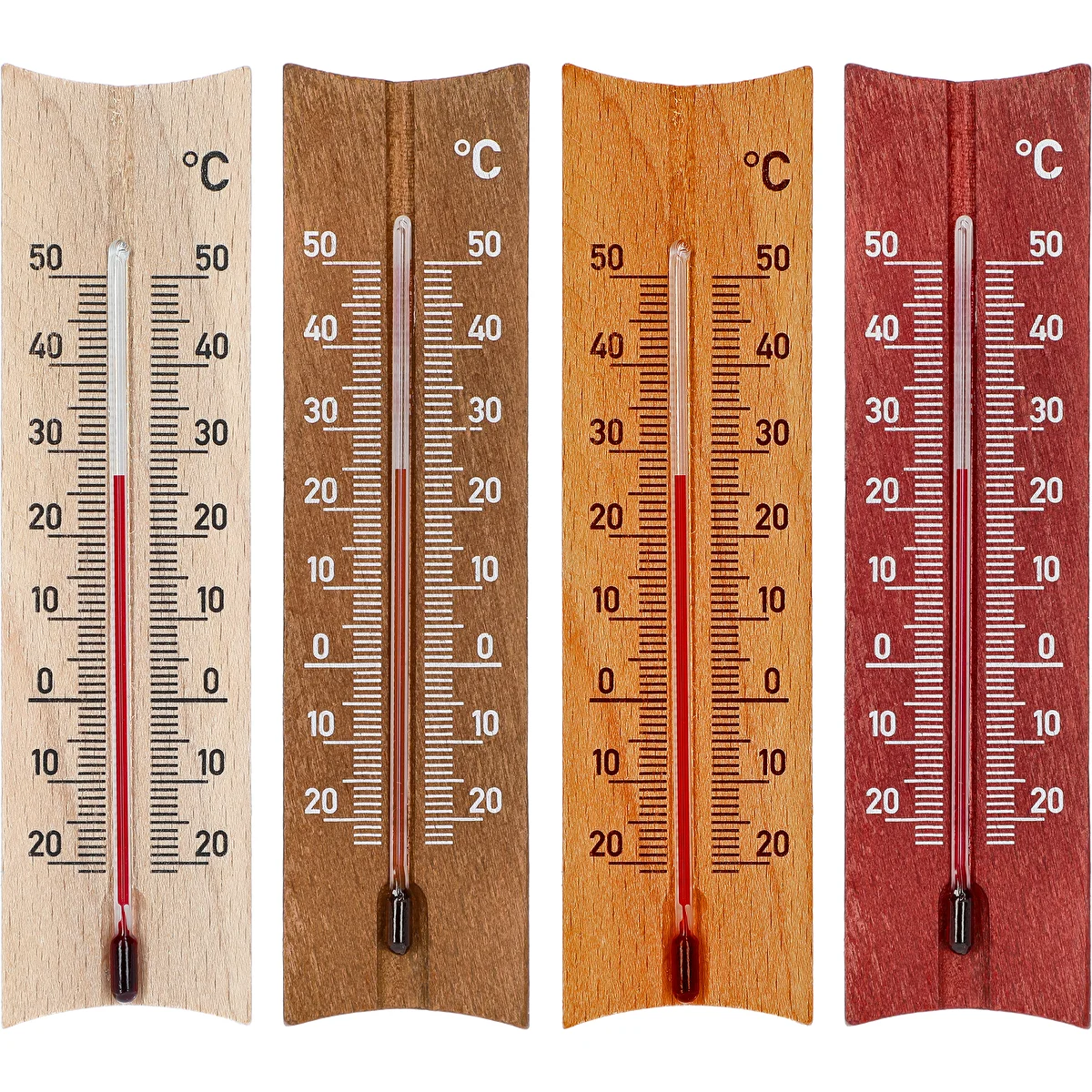 Termómetro de habitación de madera (-25/50C) 15cm mix