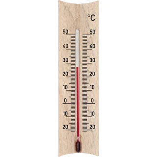 Termómetro de habitación de madera (-25/50°C) 15cm natural