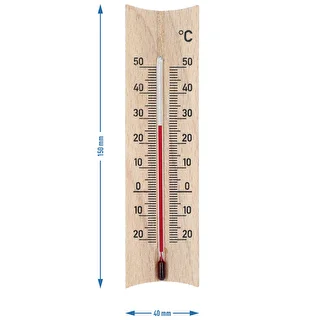Termómetro de habitación de madera (-25/50°C) 15cm natural – photo 5