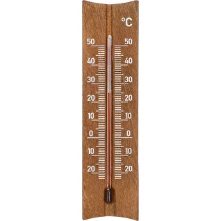Termómetro de habitación de madera (-25/50°C) 15cm marrón