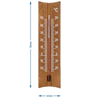 Termómetro de habitación de madera (-25/50°C) 15cm marrón – photo 5