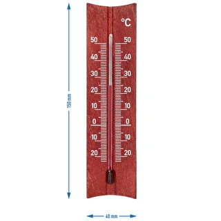 Termómetro de habitación de madera (-25/50°C) 15cm caoba – photo 5