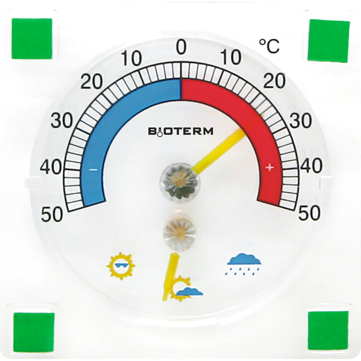 Termómetro universal con higrómetro transparente autoadhesivo (-50/50C)