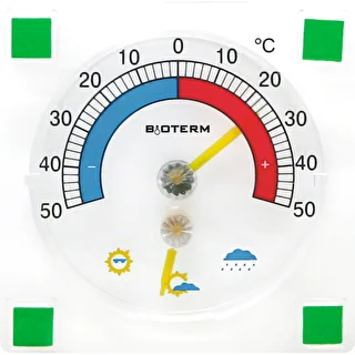 Termómetro universal con higrómetro transparente autoadhesivo (-50/50C)