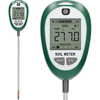 Probador de sustrato 4 en 1-pH, humedad, C, luz solar