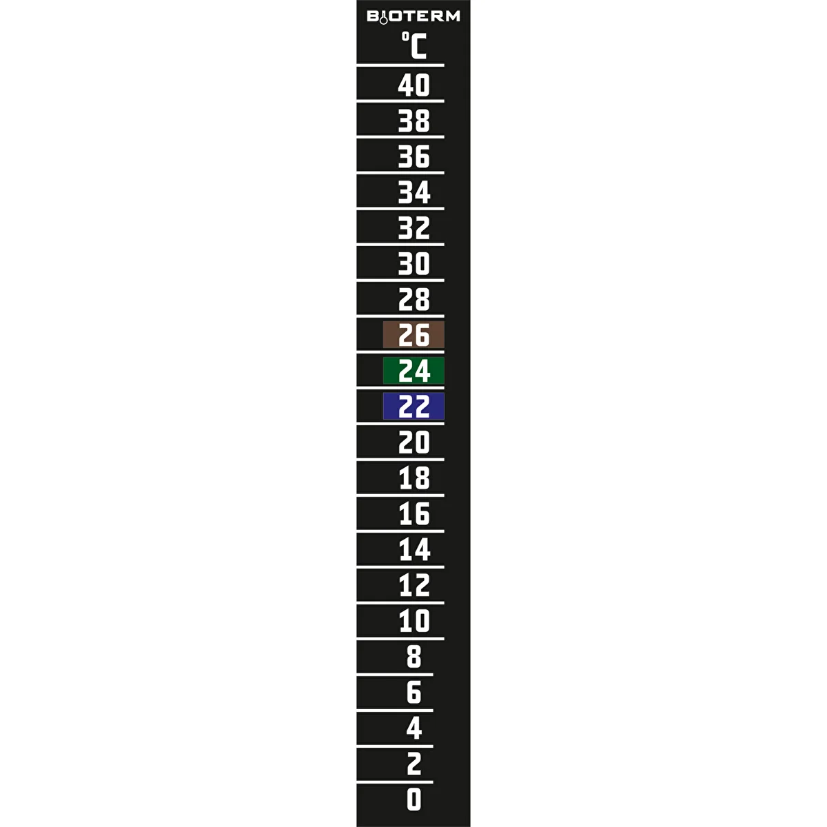 Termómetro de cristal líquido (0/40C) 15cm