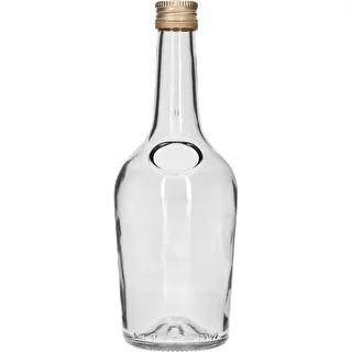 Botella GLORIA 0,5 L, con tapón de rosca dorado fi 28, 1 ud.
