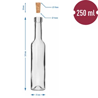Botella BELISSIMO 250 ml, con corcho natural, 1 ud. – photo 5