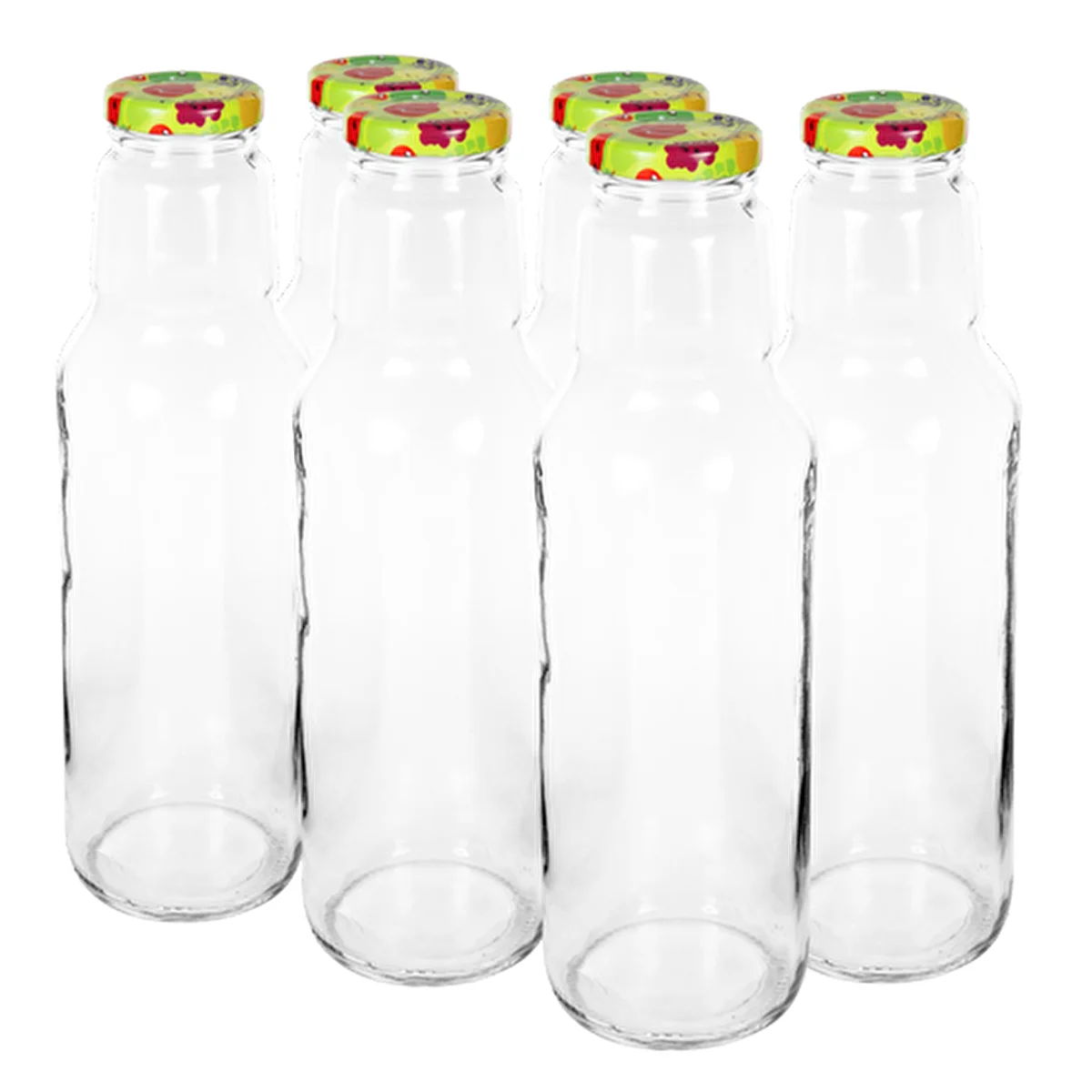 Botella TO para jugo 750ml con tapa fi43 - 6uds.