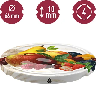 Tapa fi66 frutas blancas - 10 unidades. – photo 3
