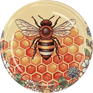 Tapa con estampado - diseño Miel 2, fi 82/6, 10 uds.
