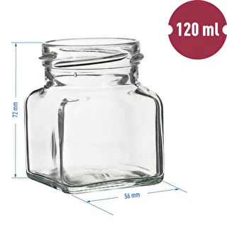 Tarro cuadrado 120ml fi53/4 tapa - 6uds. – photo 5