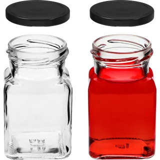 Tarro TO 150ml Cuatro esquinas fi53 tapa negra -6uds – photo 5