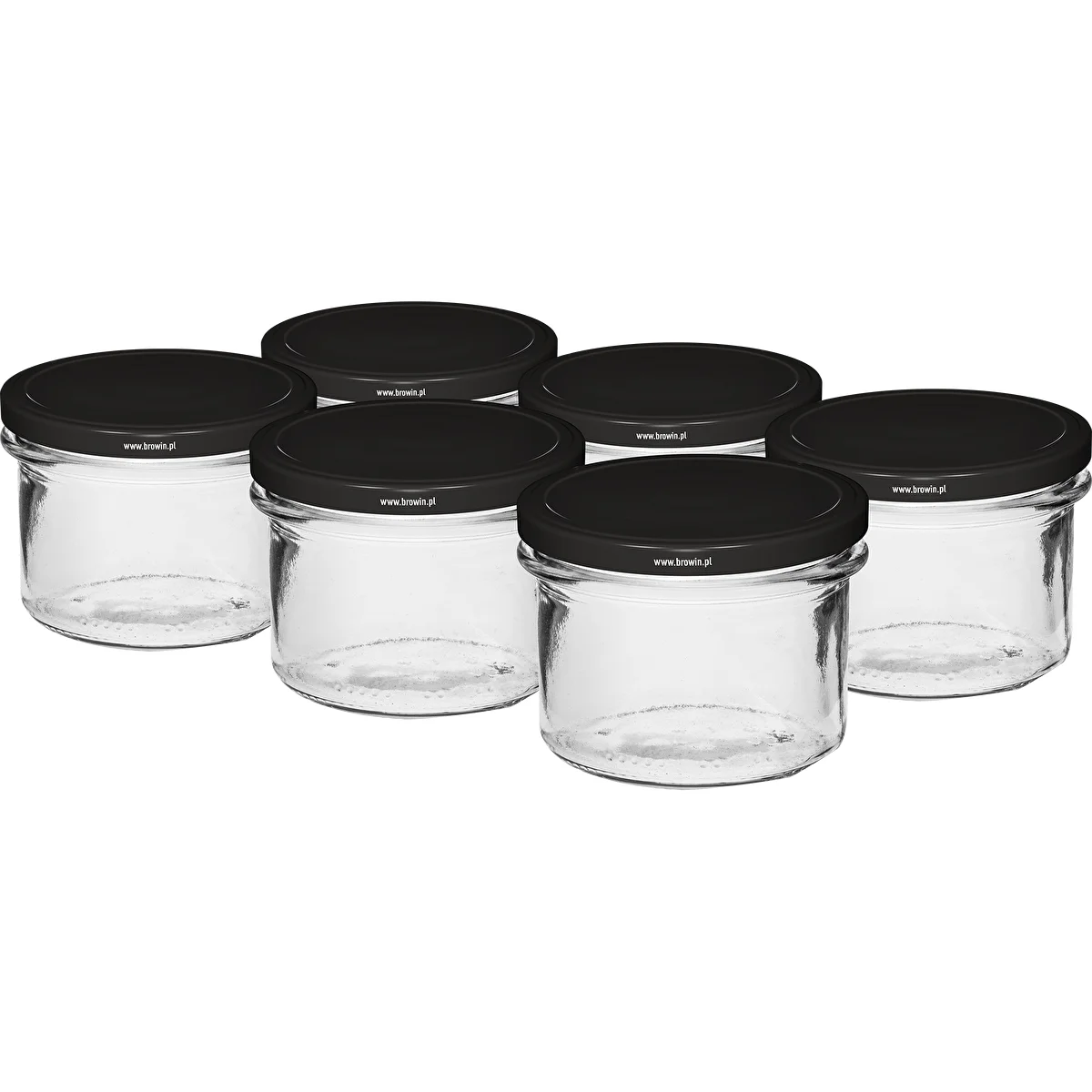 Frasco recto 235ml con tapa negra fi82 - 6uds.