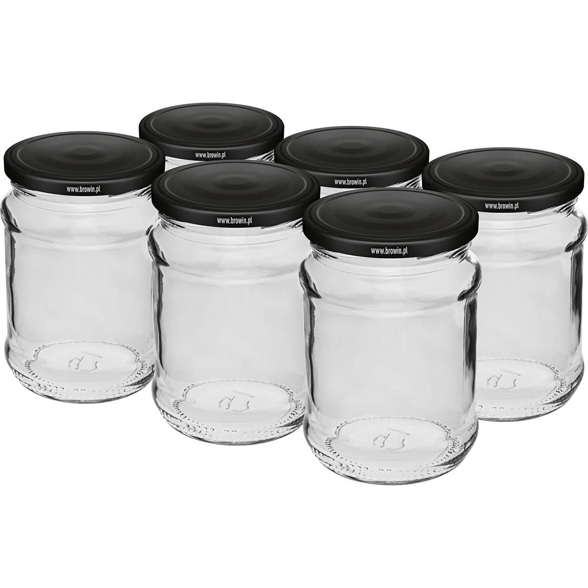 Frasco 250ml tapa negra fi66/4 - 6uds.