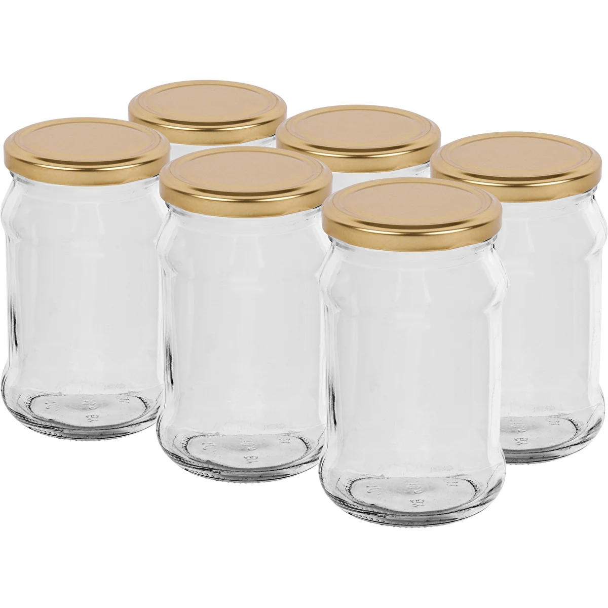 Tarro TO 300ml con tapa dorada fi66 - 6 unidades