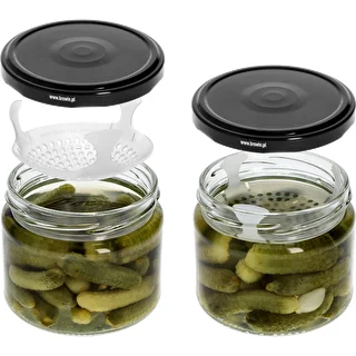 Tarro bajo 330ml fi82/6 con tapa negra 6uds – photo 6