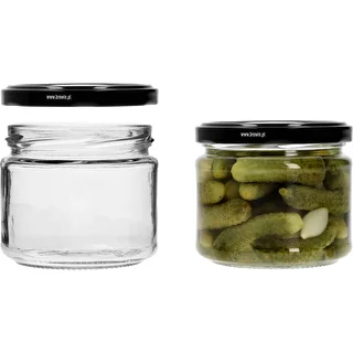 Tarro bajo 330ml fi82/6 con tapa negra 6uds – photo 5