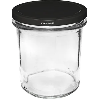 Frasco simple 350ml con tapa negra fi82 - 6uds. – photo 2