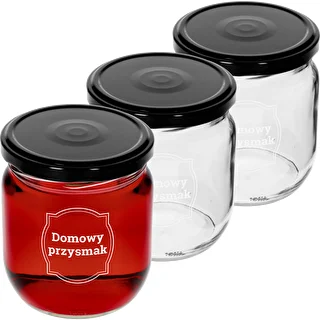 Tarro TO 425ml tapa impresa DOMOWY fi82 - 3uds