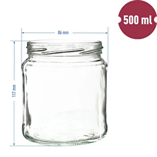 Tarro TO 500ml con tapa dorada fi82/6 - 6 unidades – photo 6