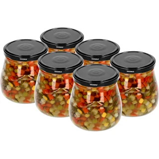 Tarro TO 500ml otra Ánfora tapa negra fi82/6 -6uds – photo 4