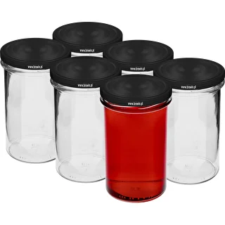 Frasco recto 545ml con tapa negra fi82 - 6 unidades – photo 2