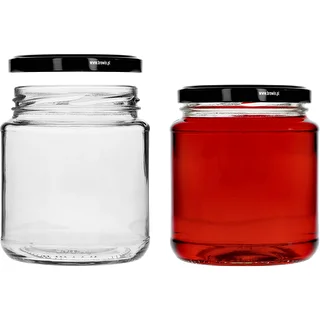 Tarro TO 580ml gordito con tapa negra fi82/6 -6uds – photo 3