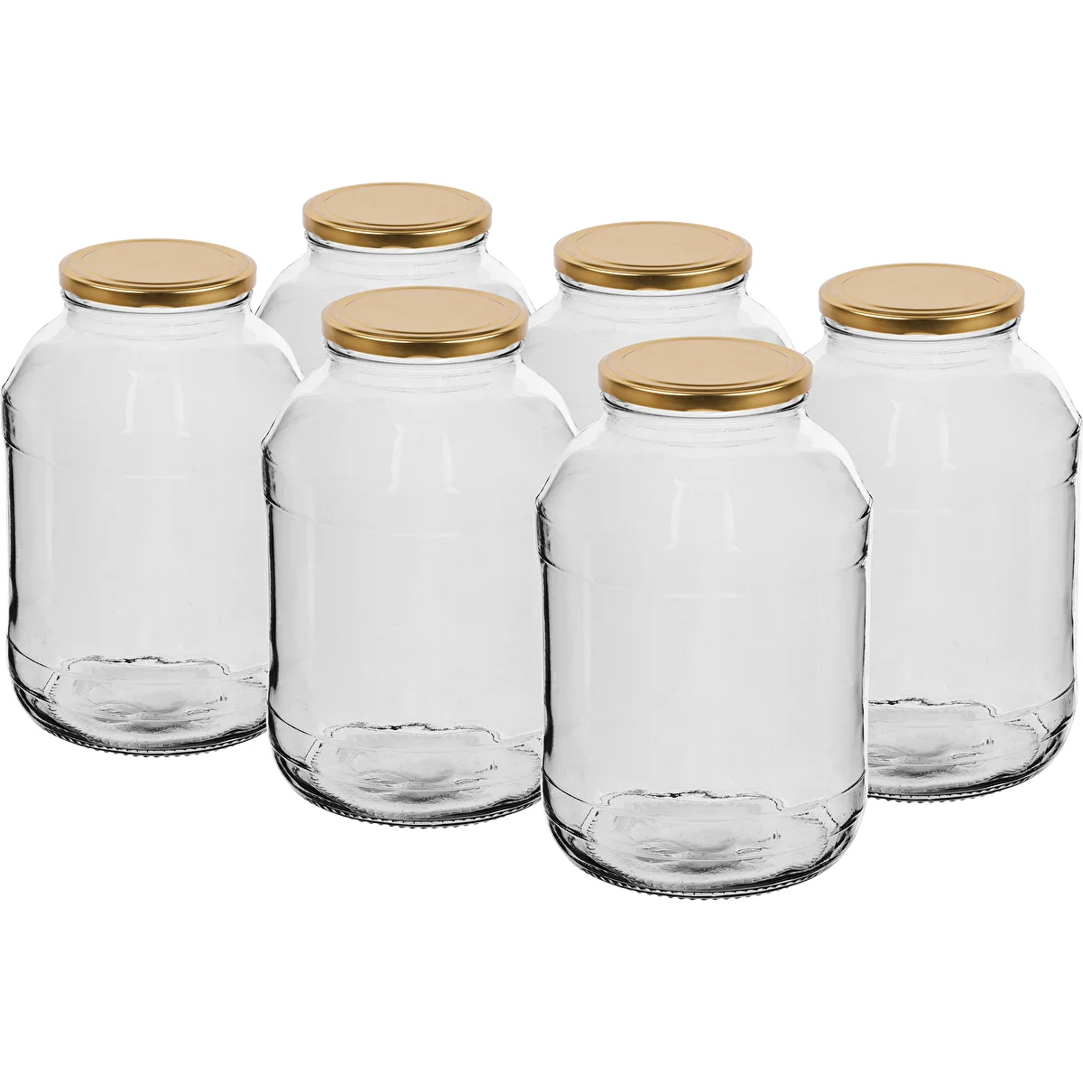 Tarro TO 2L con tapa dorada fi82/6 - 6 piezas