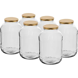 Tarro TO 2L con tapa dorada fi82/6 - 6 piezas – photo 1