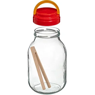 Tarro TO 3L con tapa de plástico + pinzas fi100 – photo 3