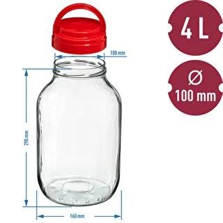Tarro TO 4L con tapa de plástico fi100 – photo 6