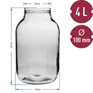 Tarro 4L con tapa negra fi100 – photo 6