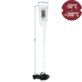 Termómetro de cocina electrónico (-50/300C) con estuche, blanco – photo 2