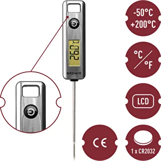 Termómetro de cocina electrónico, LCD (-50/200C) plateado – photo 5