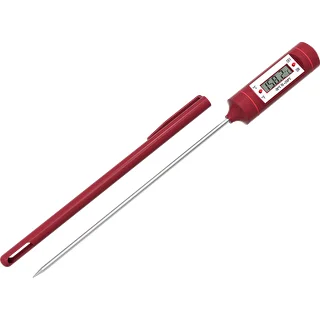 Termómetro electrónico de cocina con pantalla LCD (-20°C a +250°C), rojo