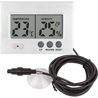 Termómetro e higrómetro electrónico para terrario (0 °C a +50 °C) 5 cm