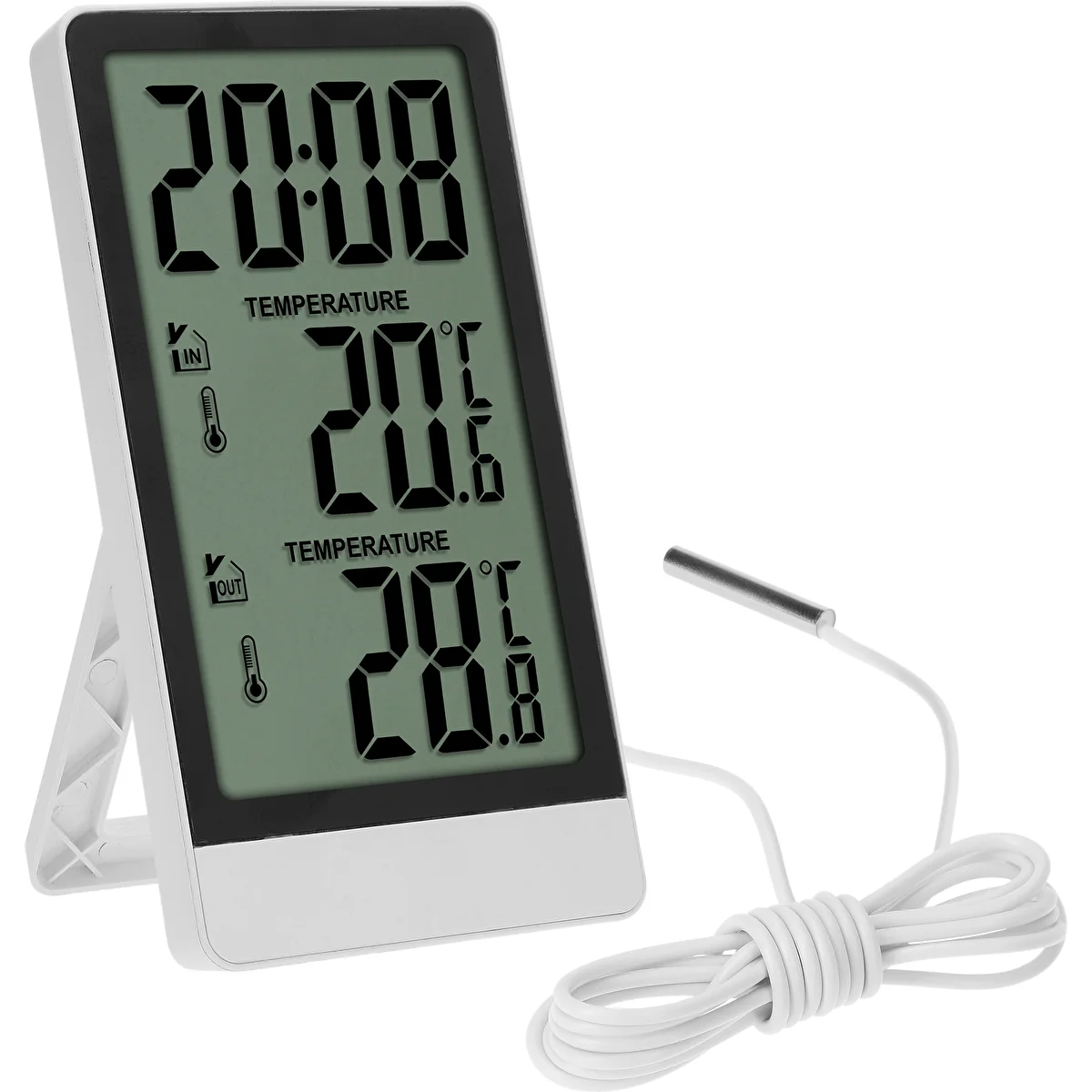 Termómetro electrónico de la marca Soens – con sonda, blanco