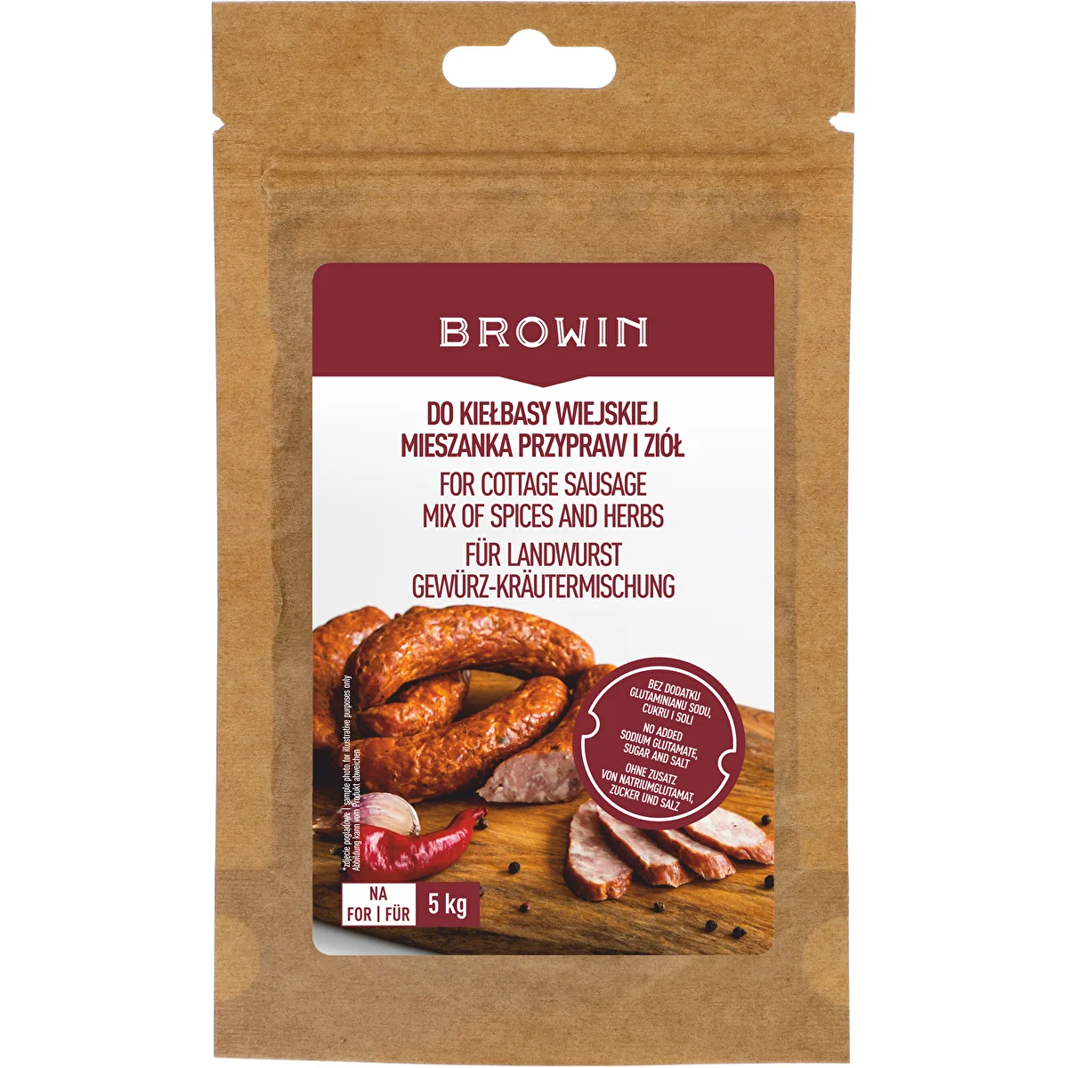 Para salchichas caseras, 20g