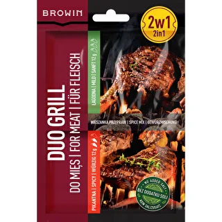 Duo Grill para carnes, mezcla de especias 2 en 1, 2 x 12 g