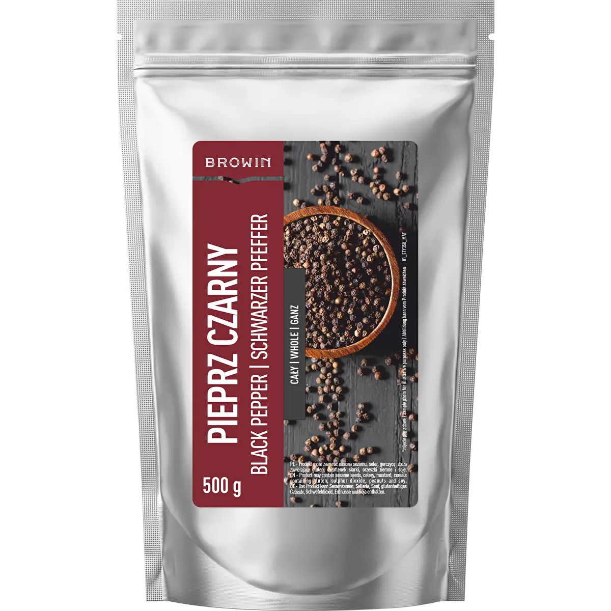 Pimienta negra en grano, 500 g