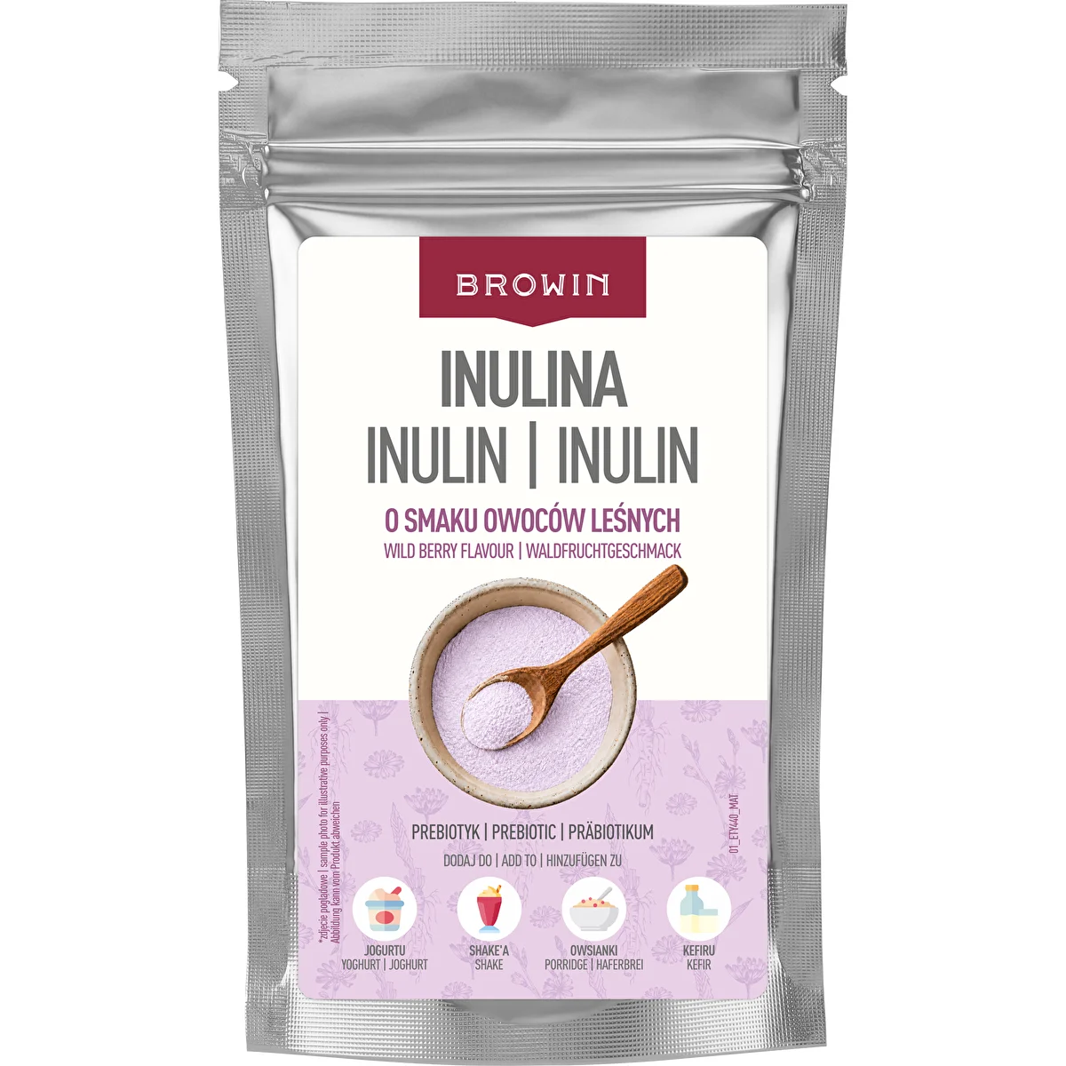 Inulina con sabor a frutos del bosque, 100 g