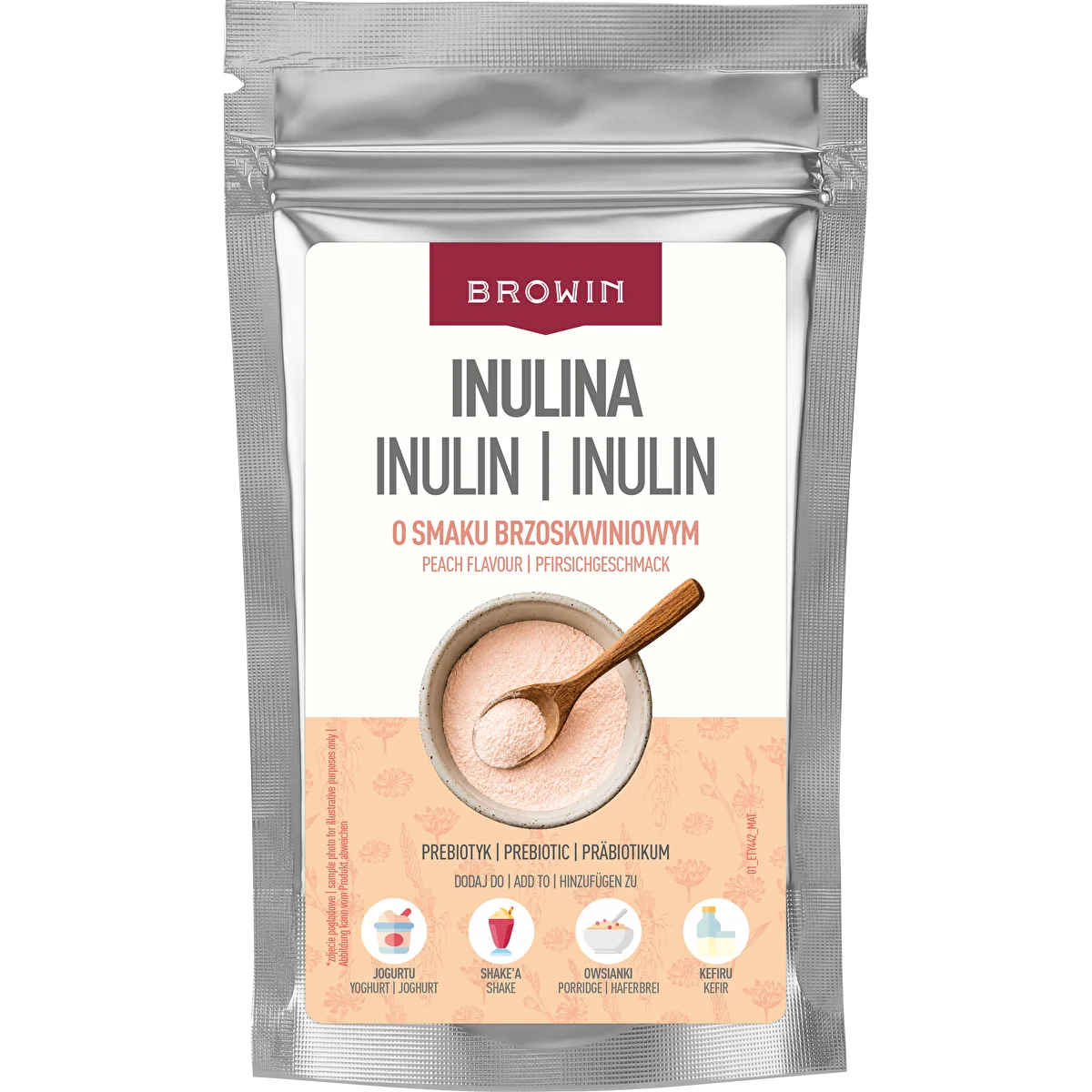 Inulina con sabor a melocotón, 100 g