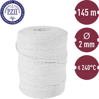 Hilos para embutidos de algodón blancos (240°C) 145 m – photo 2