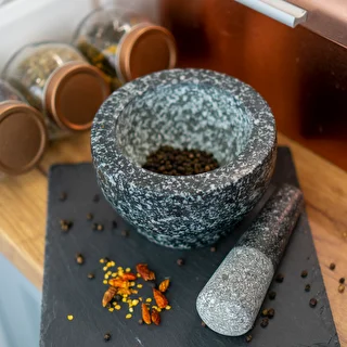 Mortero de cocina de granito - 13cm – photo 12