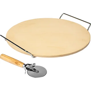 Piedra para pizza con asa y cuchillo, Ø 33 cm – photo 2