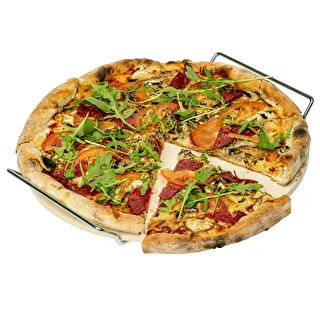 Piedra para pizza con asa y cuchillo, Ø 33 cm – photo 5