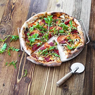 Piedra para pizza con asa y cuchillo, Ø 33 cm – photo 17
