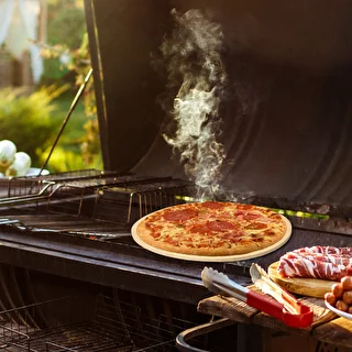Piedra para pizza redonda, hecha de cordierita, diámetro 33 cm – photo 16