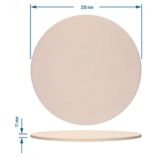Piedra para pizza redonda, hecha de cordierita, diámetro 33 cm – photo 7